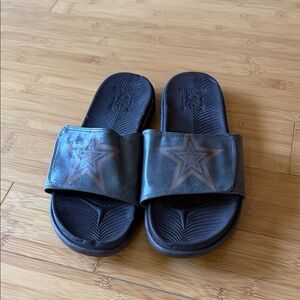 KuaiLu Men's Grey Orthotic Slide Sandals Arch Support Athletic Sandals